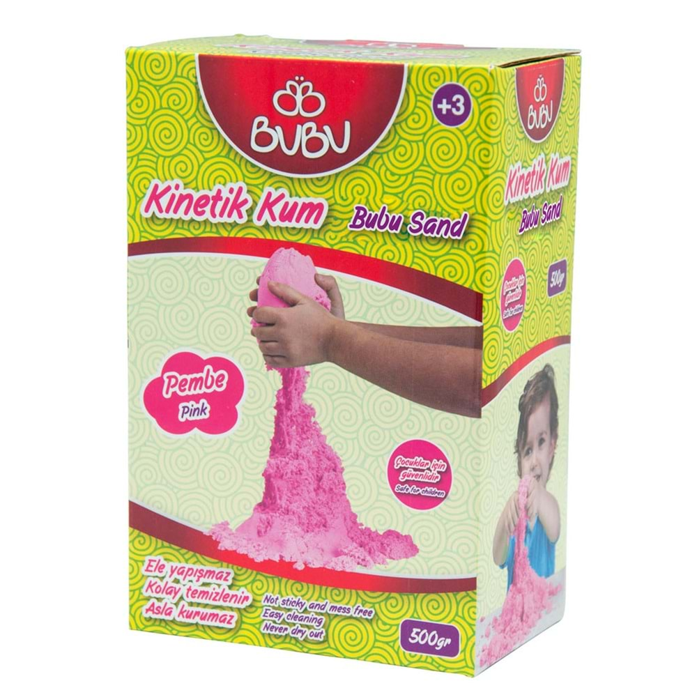 BU-BU KİNETİK KUM 500 GR PEMBE