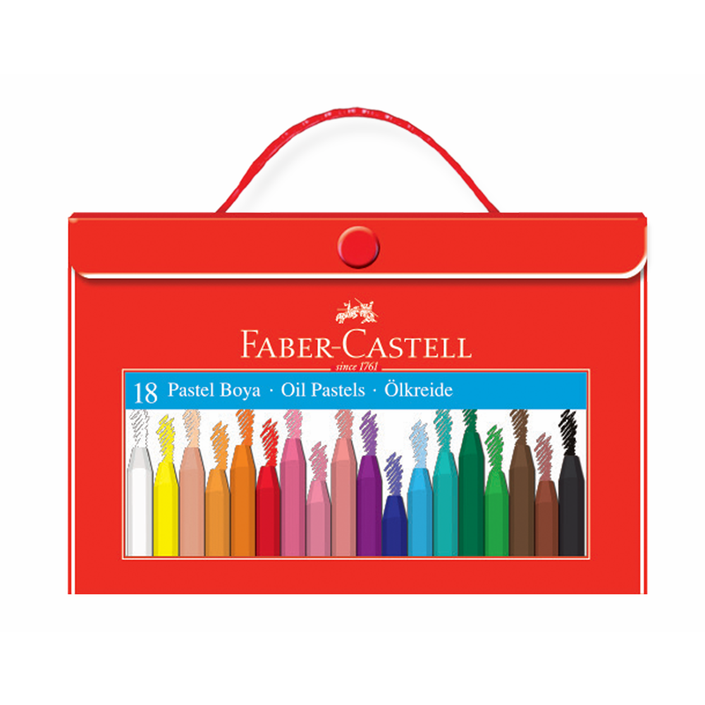 FABER RED LINE PASTEL BOYA 18 RENK ÇANTALI