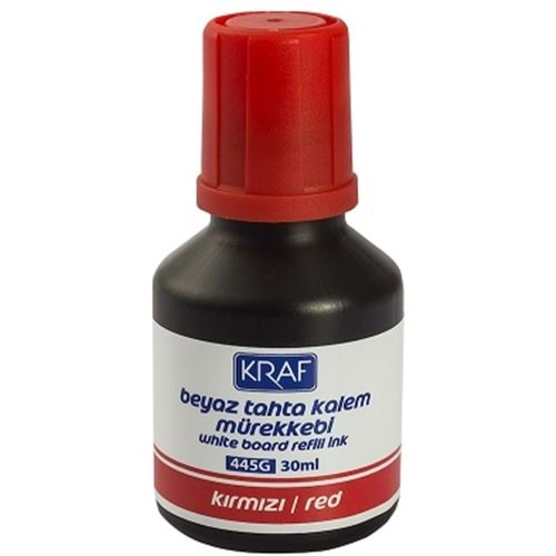 KRAF BEYAZ TAHTA KALEM MÜREKKEBİ KIRMIZI 30 ML