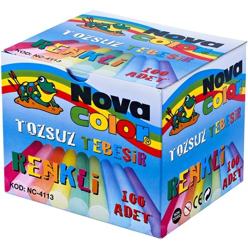 NOVA COLOR TOZSUZ TEBEŞİR 100 LU RENKLİ