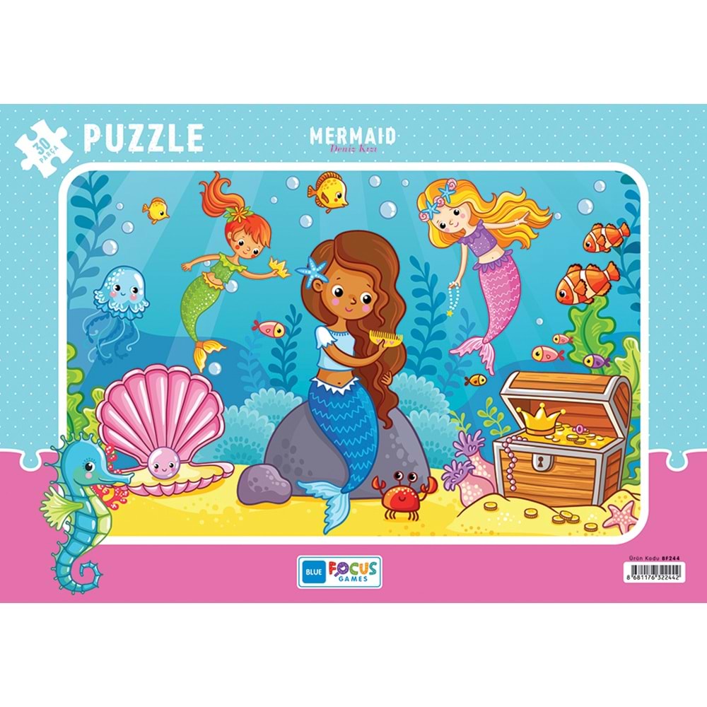 BLUE FOCUS PUZZLE 30 PARÇA DENİZ KIZI