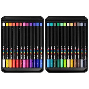 UNIBALL POSCA PASTEL BOYA 24 RENK KALEM KUTU SET