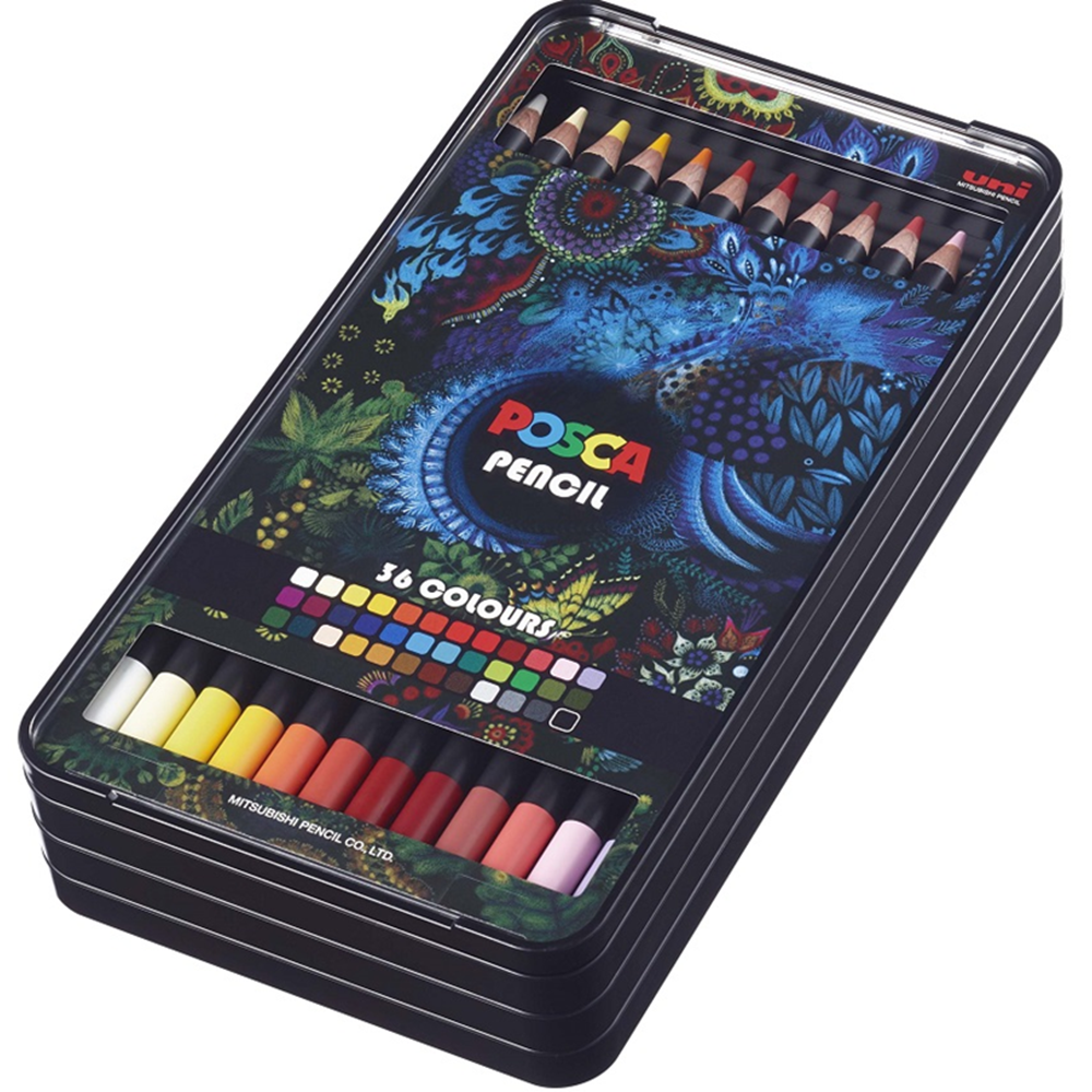 UNIBALL POSCA KURU BOYA 36 RENK KALEM KUTU SET