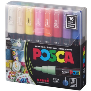 UNIBALL POSCA POSTER MARKÖRÜ PC-1M 0.7 MM 16 LI SET