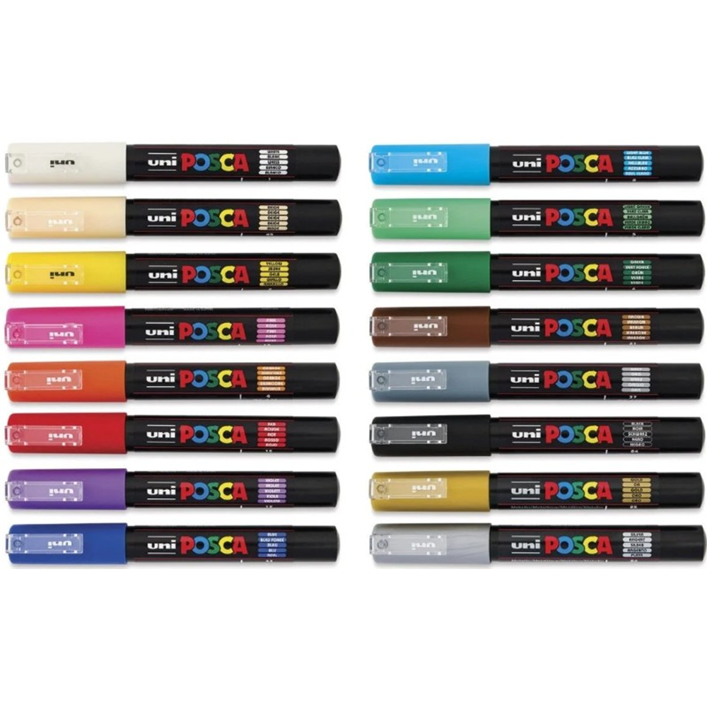 UNIBALL POSCA POSTER MARKÖRÜ PC-1M 0.7 MM 16 LI SET