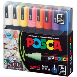 UNIBALL POSCA POSTER MARKÖRÜ PC-5M 1.8-2.5 MM 16 LI SET