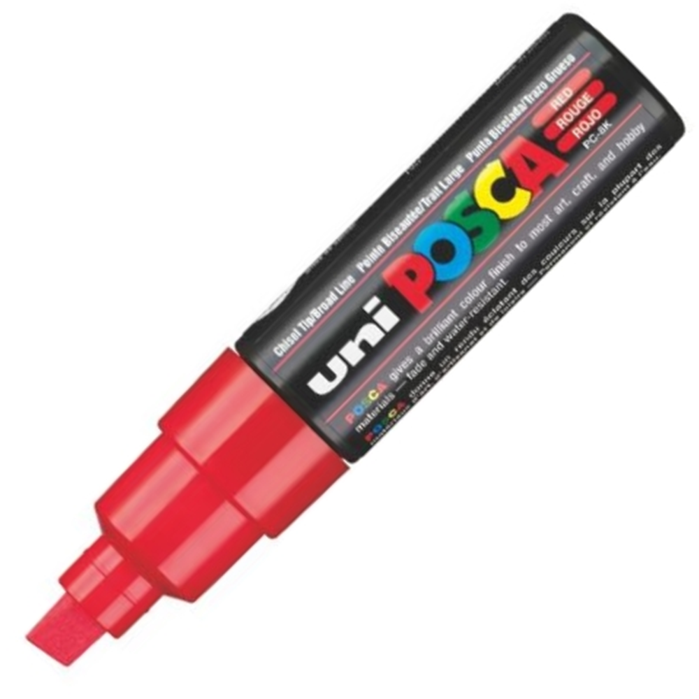 UNIBALL POSCA POSTER MARKÖRÜ PC-8K 8.0 MM KIRMIZI
